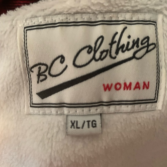 BC Clothing Red buffalo plaid fleece lined flannel jacket - Picture 4 of 4